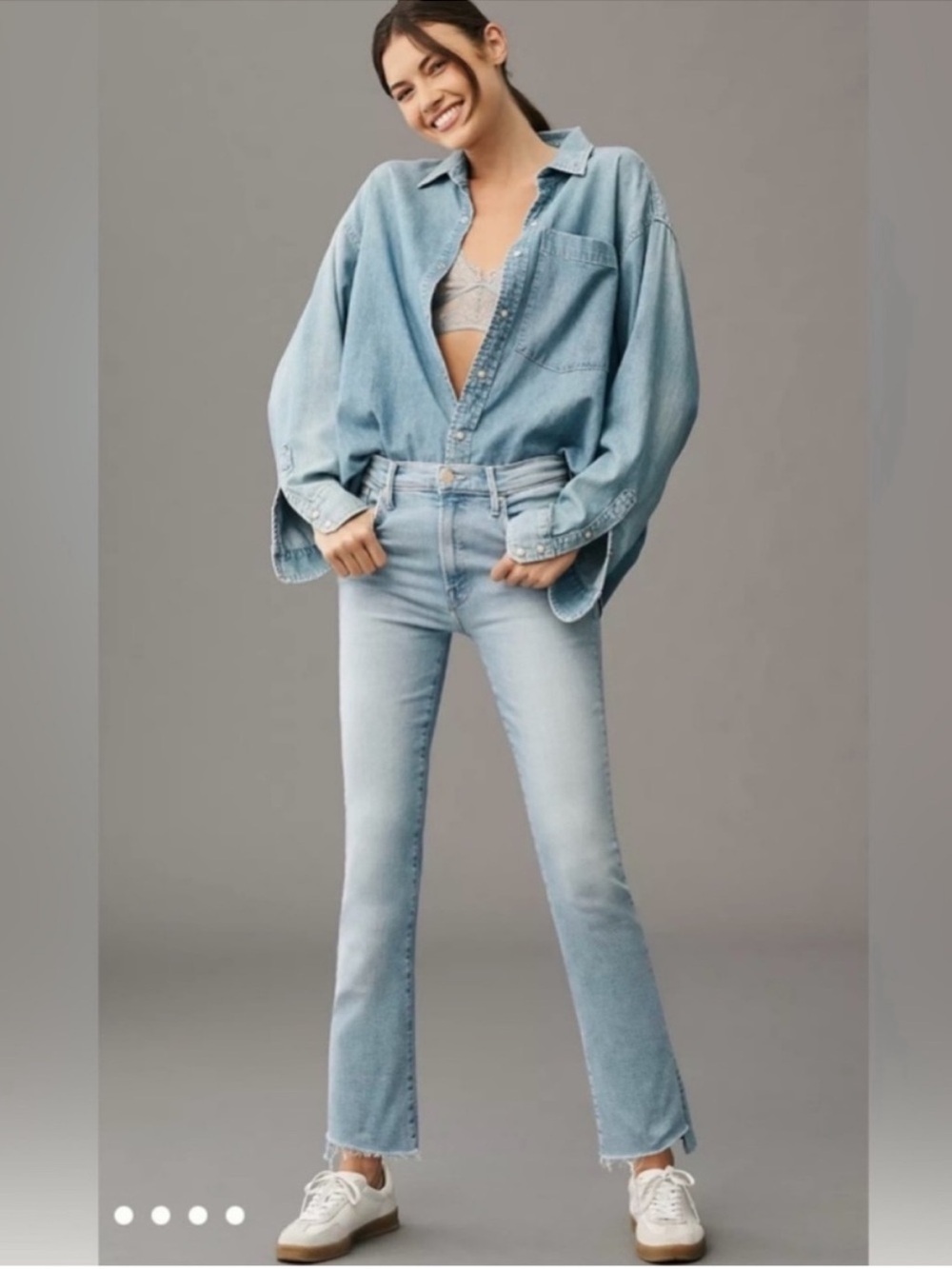 Mother Jeans The Insider Crop Step Fray in Limited Edition